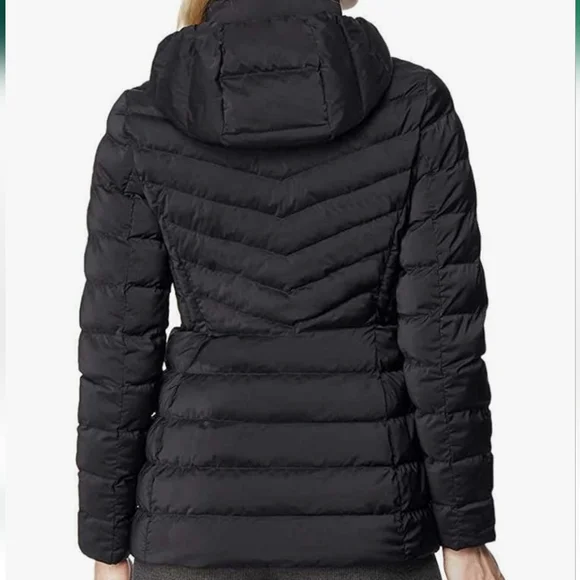 Women's Black Puffer Jacket - Picture 2 of 11